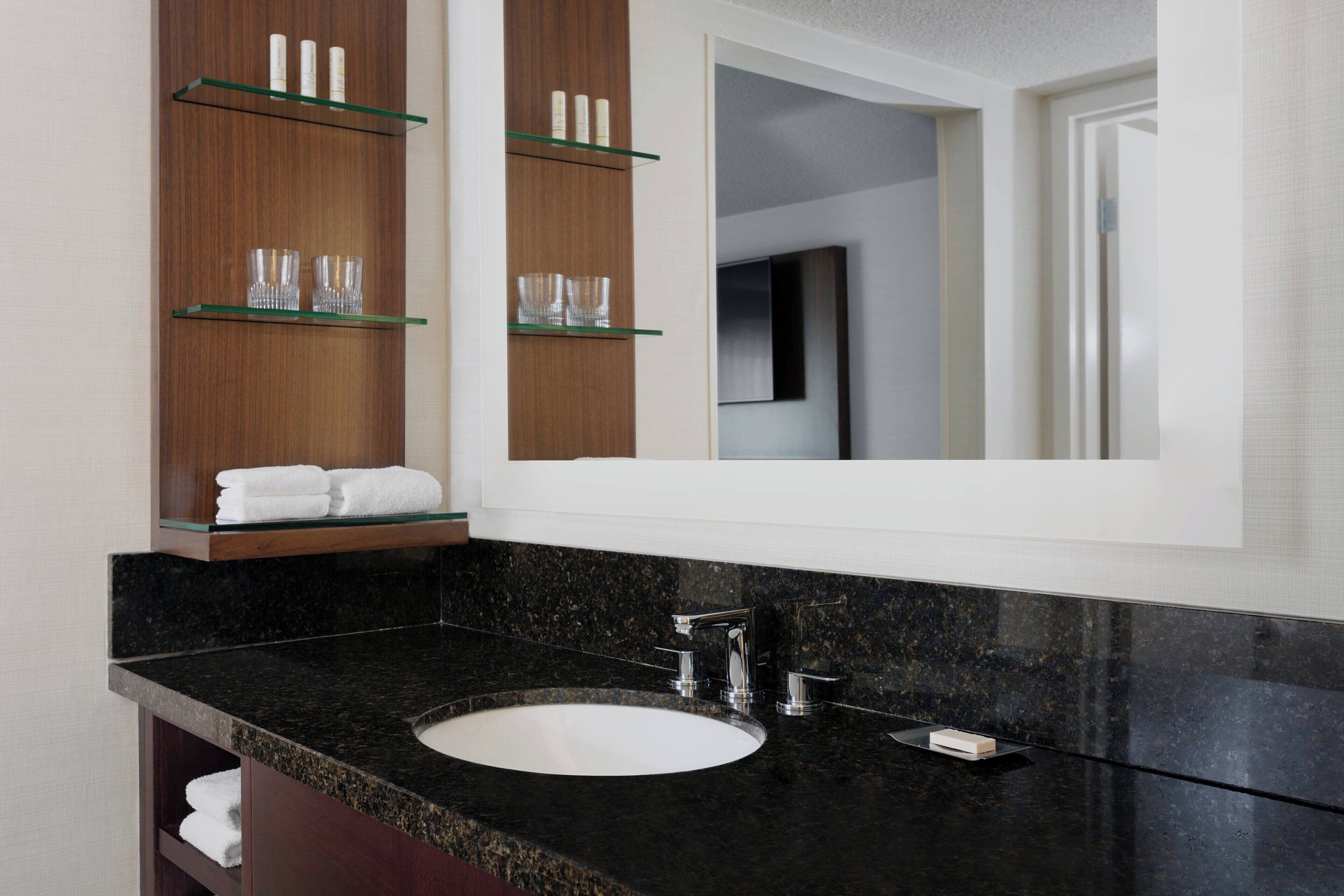 free toiletries, hair dryer, towels