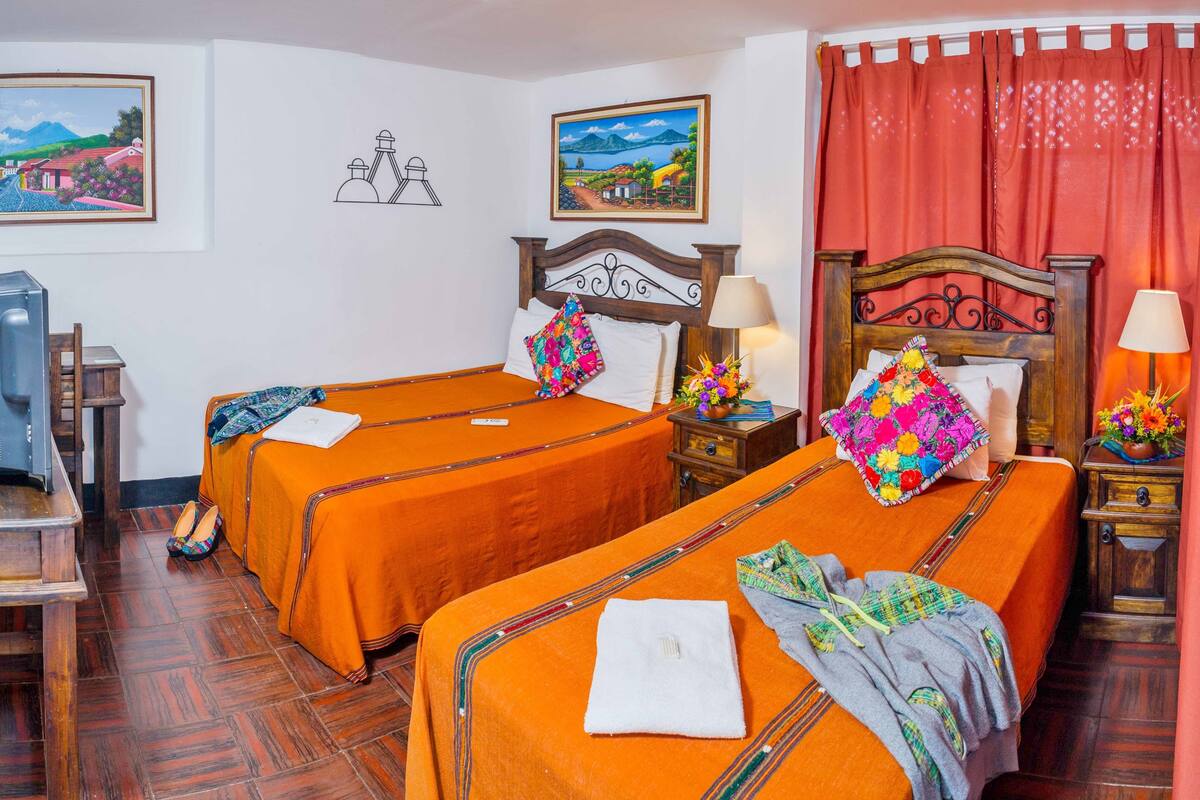 Comfort Double Room, Private Bathroom, Courtyard Area | In-room safe, desk, laptop workspace, iron/ironing board (on request)