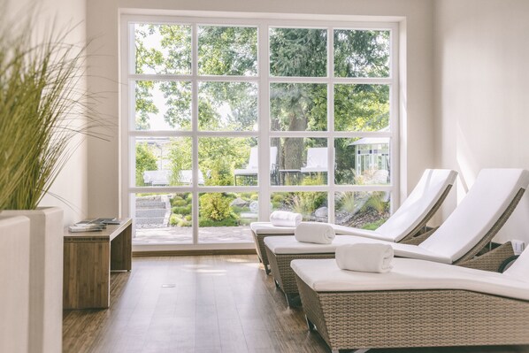 Behandlingsrom for par, badstue, dampbad og tyrkisk bad/hamam