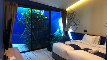 Værelse til brudepar | Pengeskab på værelset, mørklægningsgardiner, lydisolering, gratis Wi-Fi