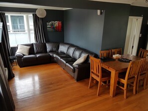 House, 4 Bedrooms | Living area | Flat-screen TV, fireplace - Outdoor Living in Christchurch (Christchurch)