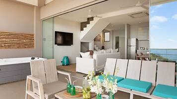 Apartment, 2 Bedrooms, Jetted Tub | Living area | Plasma TV