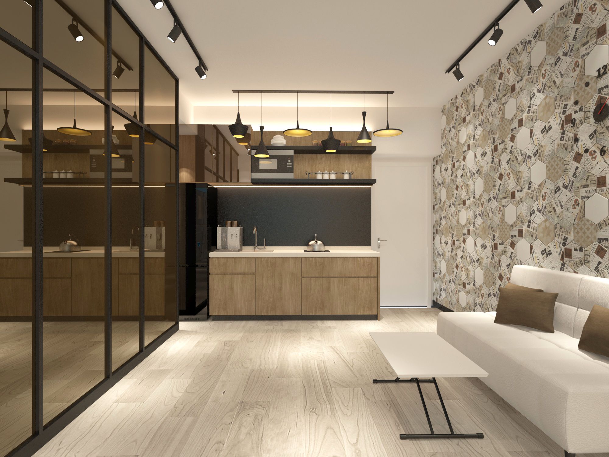 Shared fridge, microwave