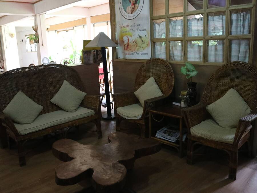 Siddeområde i lobbyen