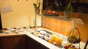 Dinner served, local and international cuisine