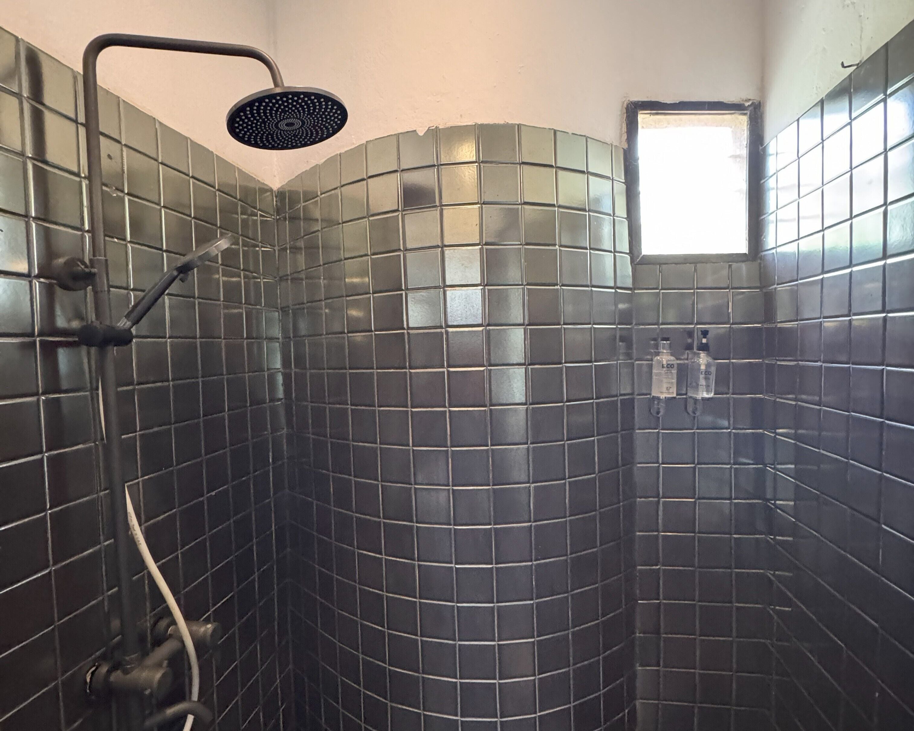 family bungalow | bathroom | shower, rainfall showerhead, hair dryer, bidet