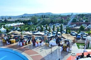 Outdoor wedding area