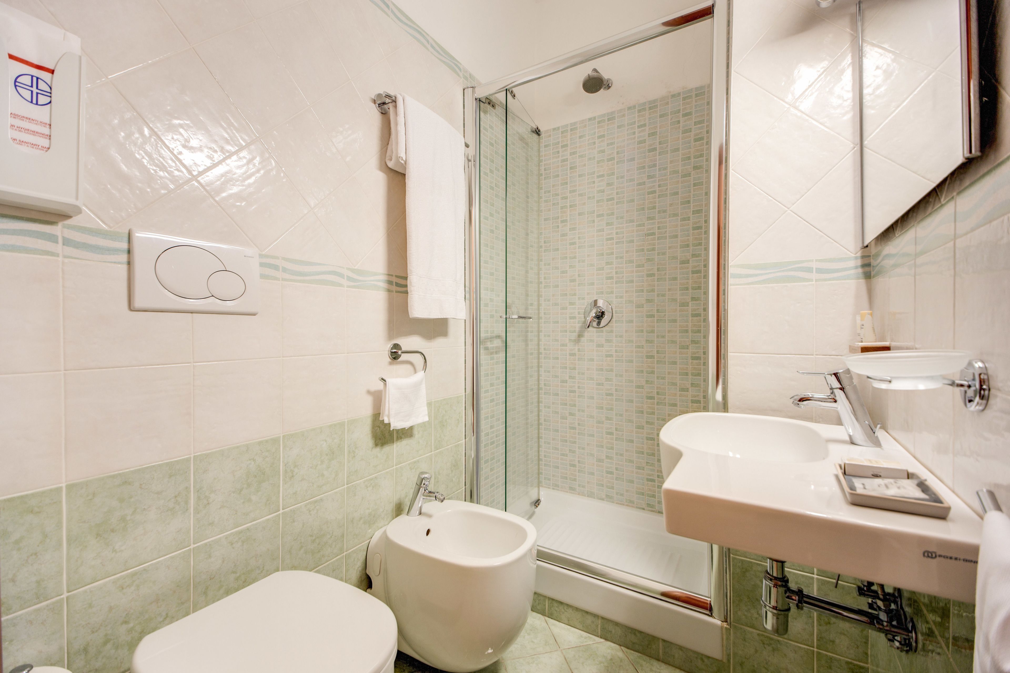 economy single room | bathroom | shower, free toiletries, hair dryer, bidet