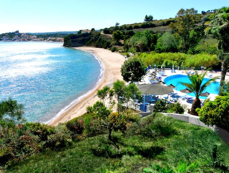 Double Room, Balcony, Sea View | View from room. Hotel Golden Sun