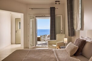 Double Room | Poolside with Sea view | Pillowtop beds, minibar, in-room safe, soundproofing