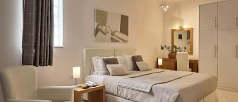 Double Room | Poolside with Sea view | Pillowtop beds, minibar, in-room safe, soundproofing