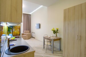 Estudio | Sistema de insonorización, tabla de planchar con plancha, wifi gratis