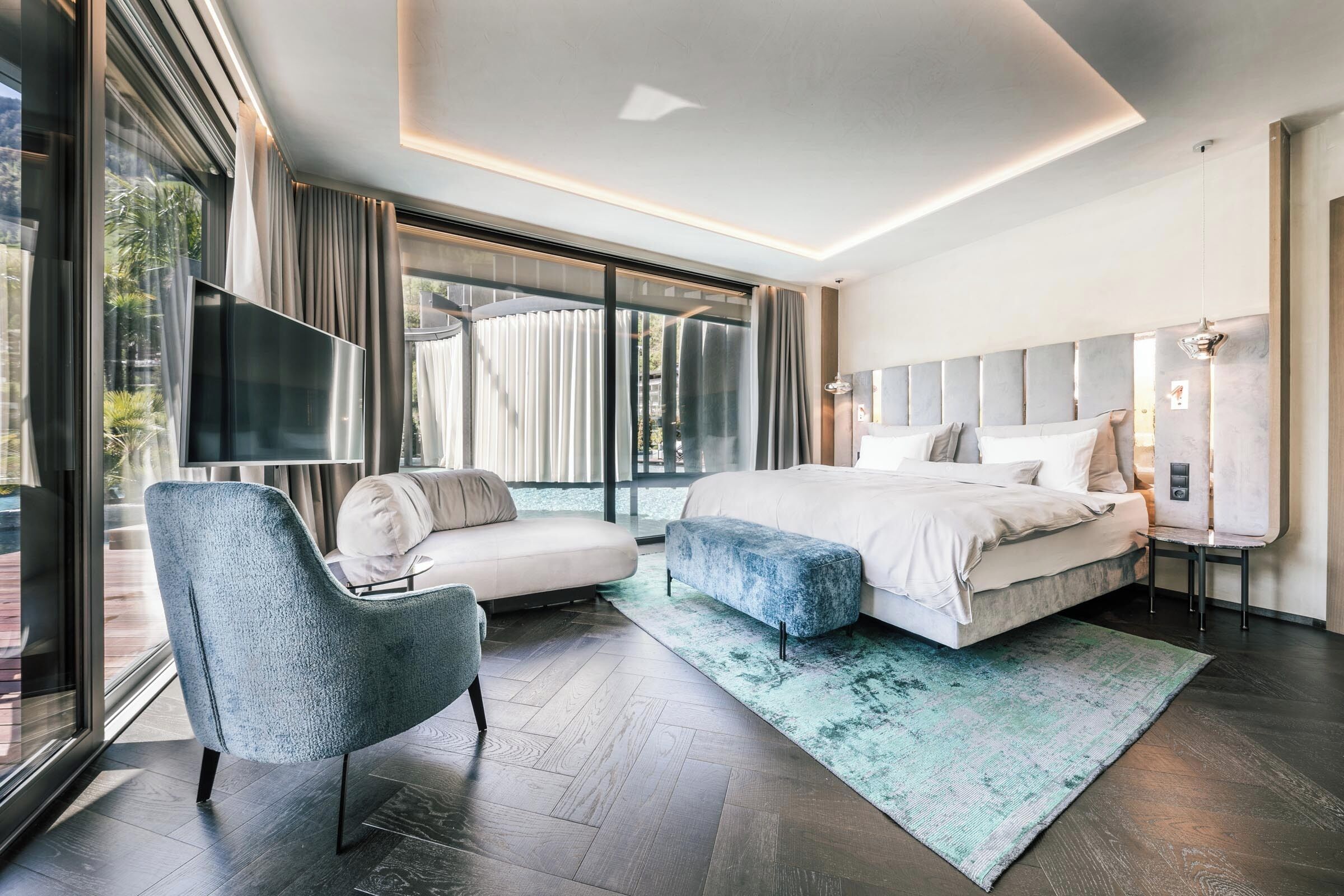 Luxury Villa, 2 Bedrooms, Overwater | Frette Italian sheets, premium bedding, down comforters, minibar