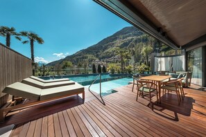 Luxury Villa, 2 Bedrooms, Overwater | Terrace/patio - Quellenhof See Lodge (San Martino in Passiria)