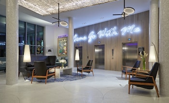 Hotel entrance and lobby at Hard Rock Hotel Daytona Beach