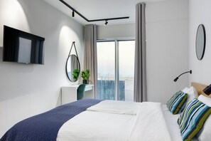 Apartemen Deluks, 1 kamar tidur | 1 kamar tidur, seprai premium, kedap suara, dan setrika/meja setrika