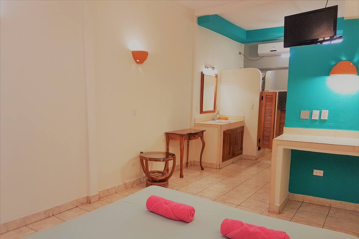 Apartemen Comfort, 1 Tempat Tidur Queen, dapur | 1 kamar tidur, meja kerja, setrika/meja setrika, dan Wi-Fi gratis