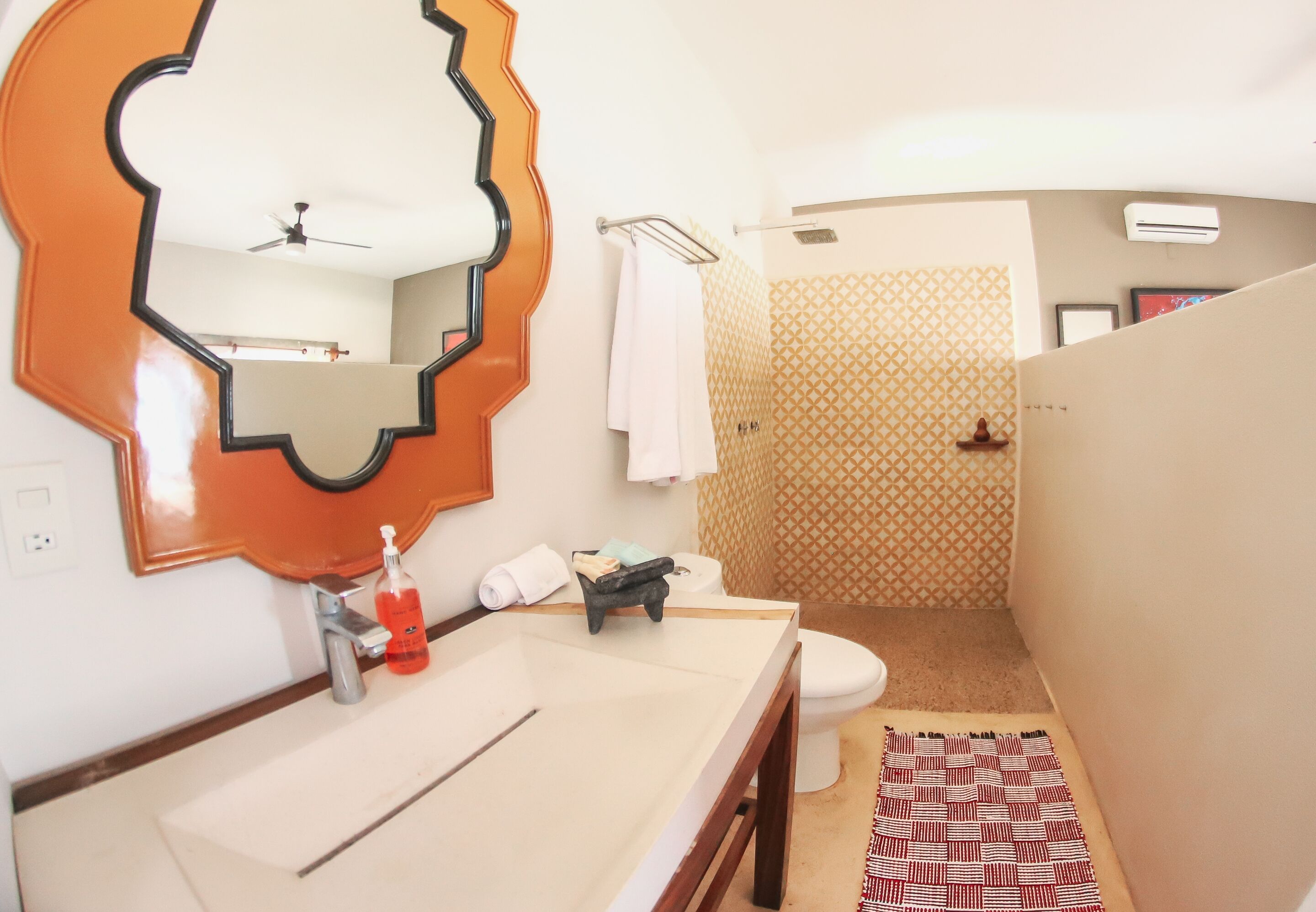 basic studio, 1 queen bed, balcony, ocean view | bathroom | shower, free toiletries, hair dryer, dressing gowns