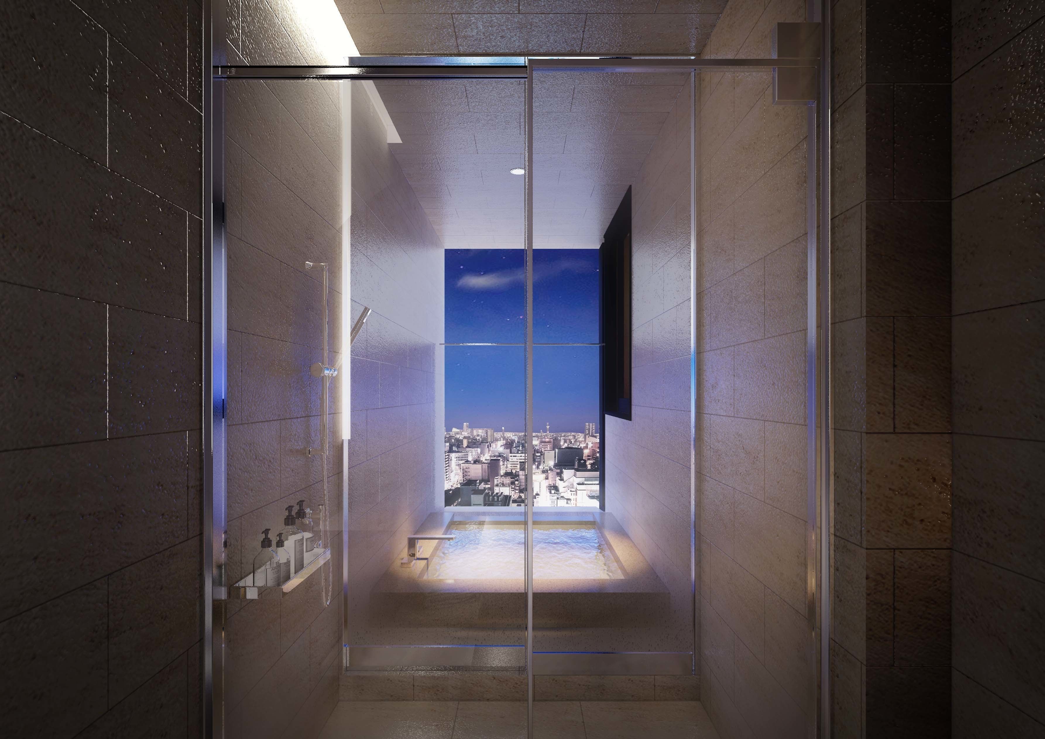 Combined shower/bathtub, free toiletries, hair dryer, bathrobes