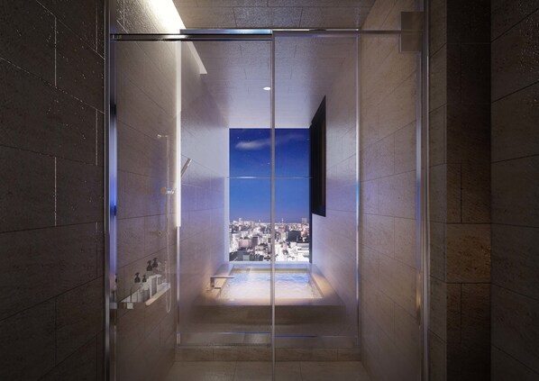 淋浴/浴缸二合一、免費盥洗用品、吹風機、浴袍