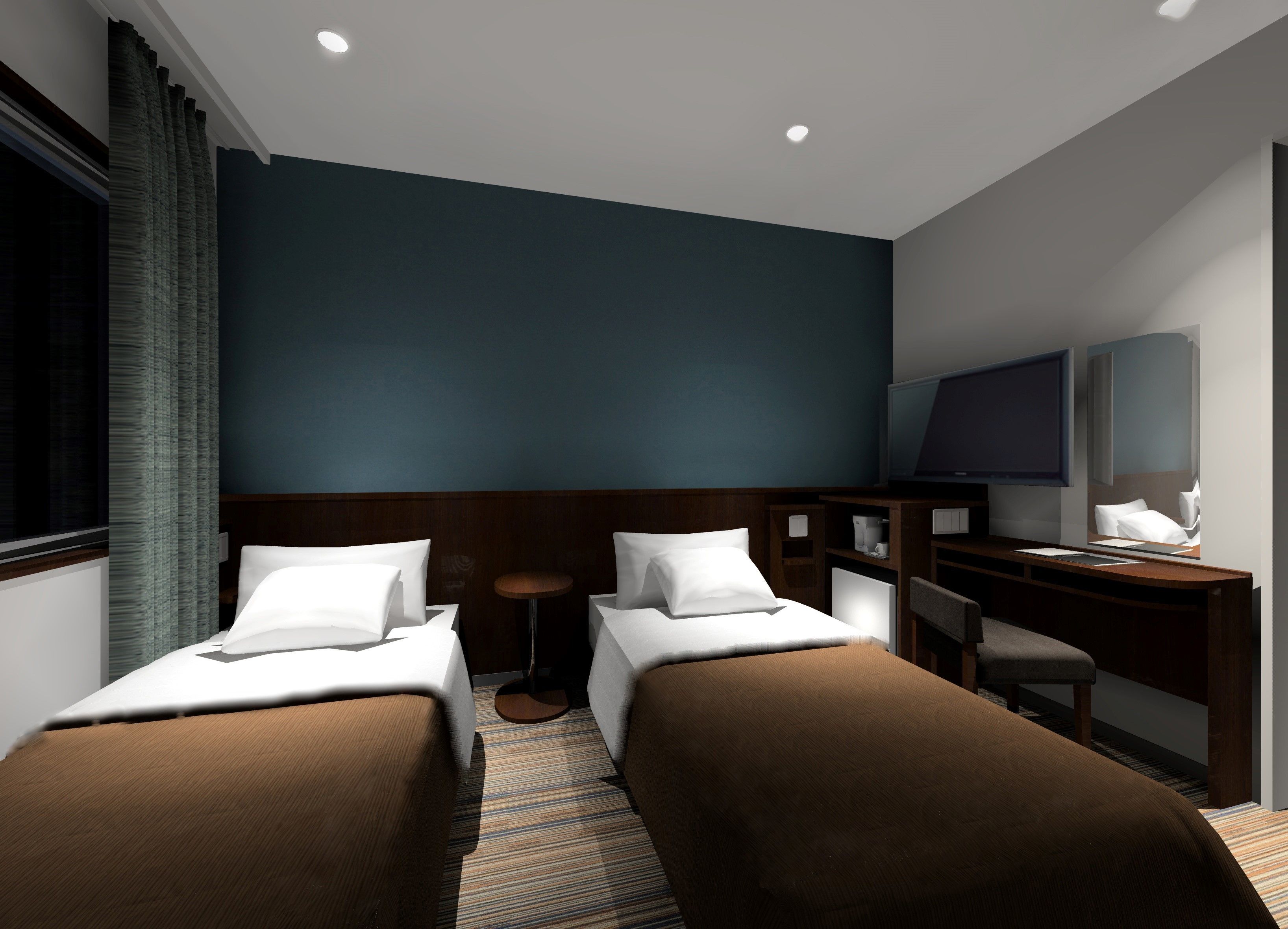 twin room | desk, free wifi