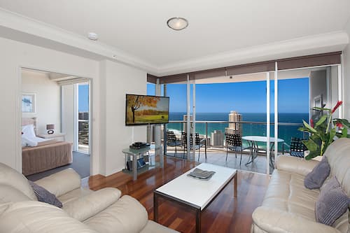 Apartment, 3 Bedrooms, 2 Bathrooms, Ocean View (Apartment 2392) | Living area | 38-inch flat-screen TV with digital channels, TV