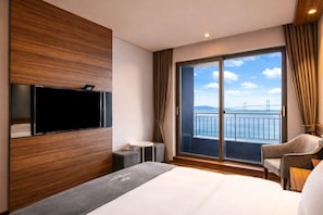 Standard Double Room, Terrace, Ocean View | Premium bedding, desk, laptop workspace, blackout drapes - Western Grace Hotel (Incheon)
