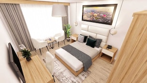 Coffre-fort, bureau, espace de travail pour ordinateurs portables