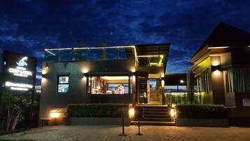 Front of property – evening/night