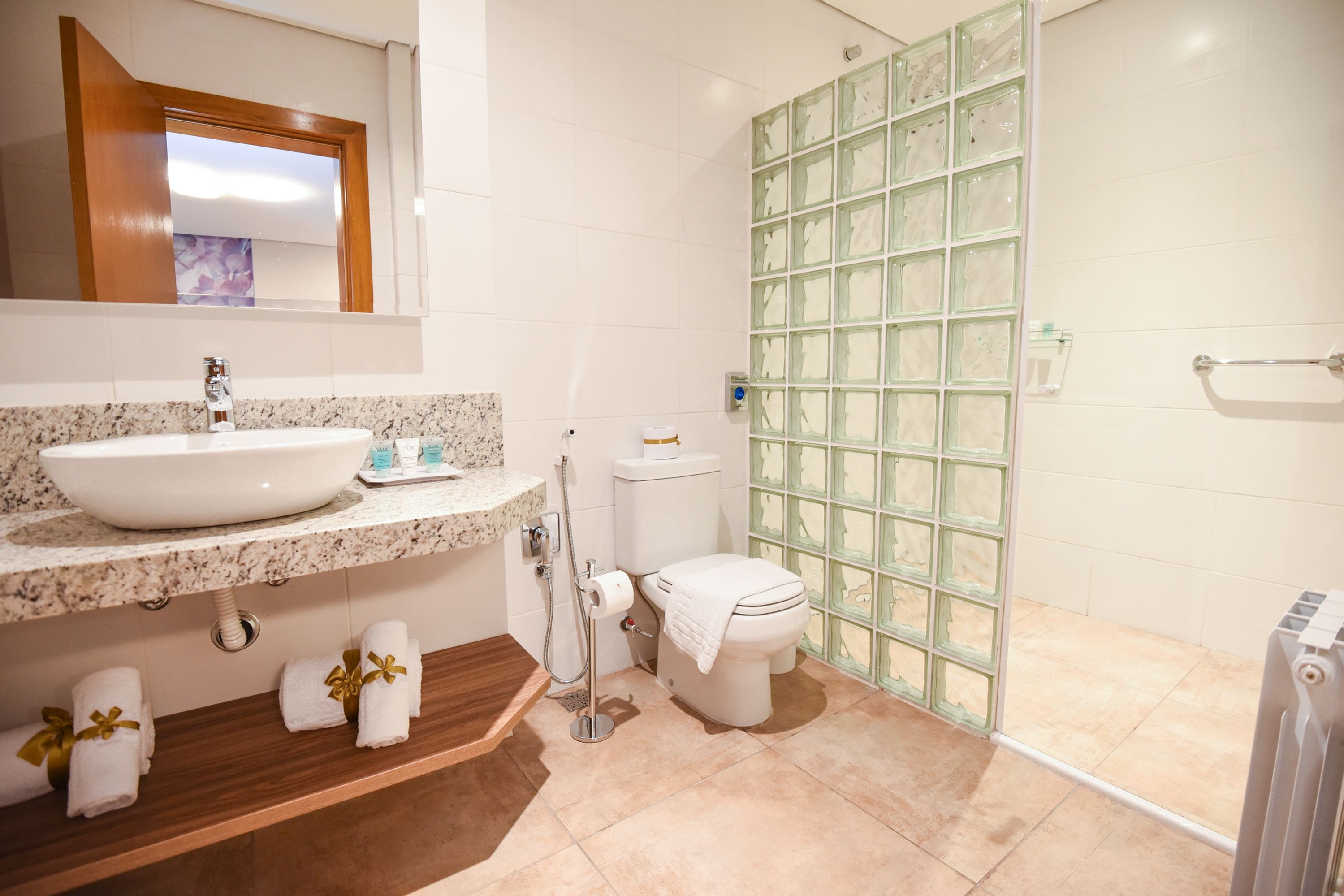 grand suite | bathroom | free toiletries, hair dryer, bathrobes, towels