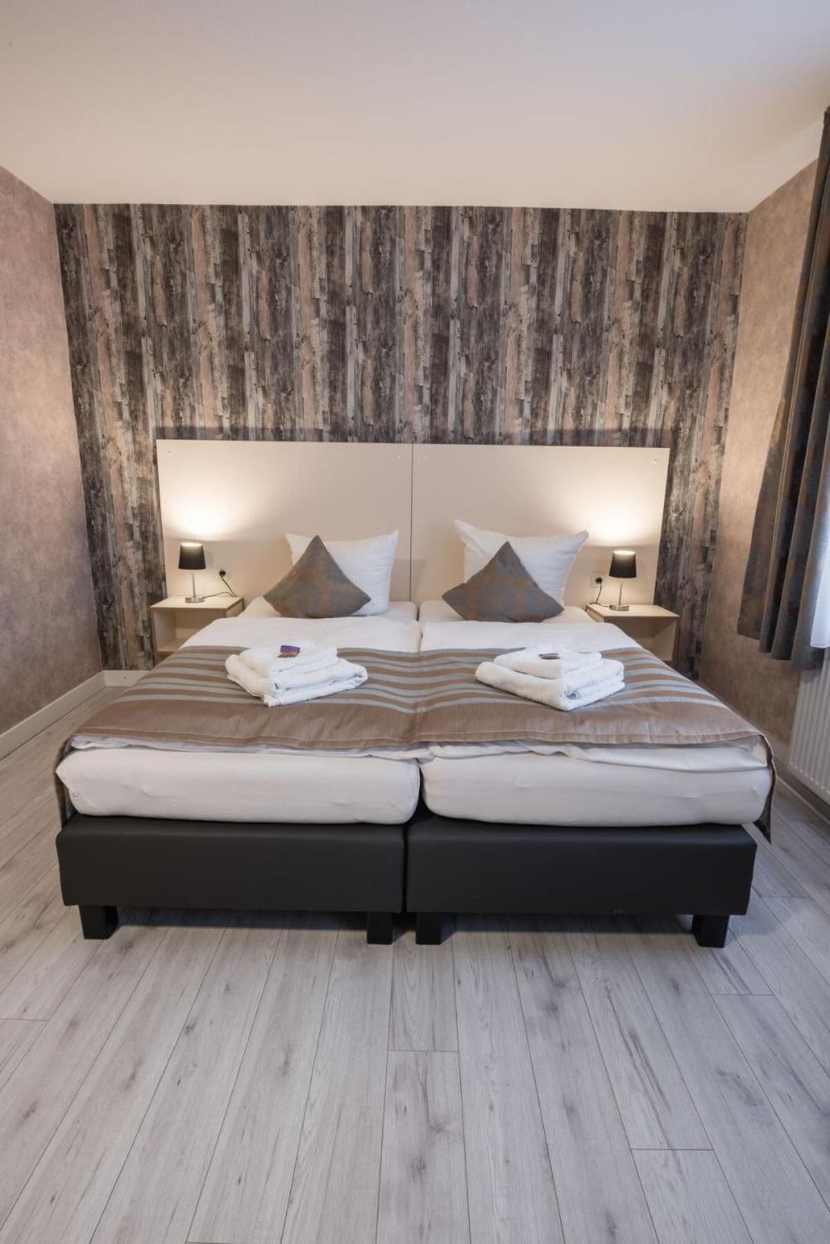 premium bedding, minibar, desk, laptop workspace