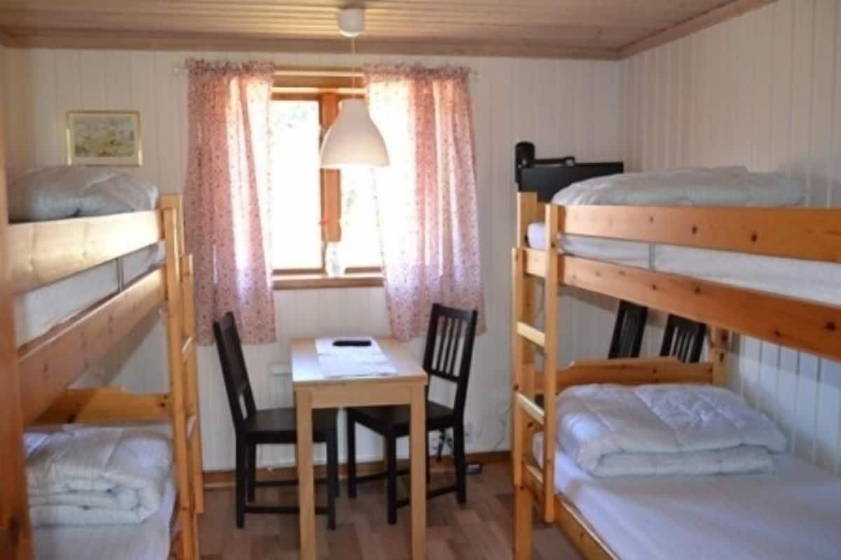 Eenvoudige vierpersoonskamer (bunk beds) | 1 slaapkamer, een strijkplank/strijkijzer, gratis wifi