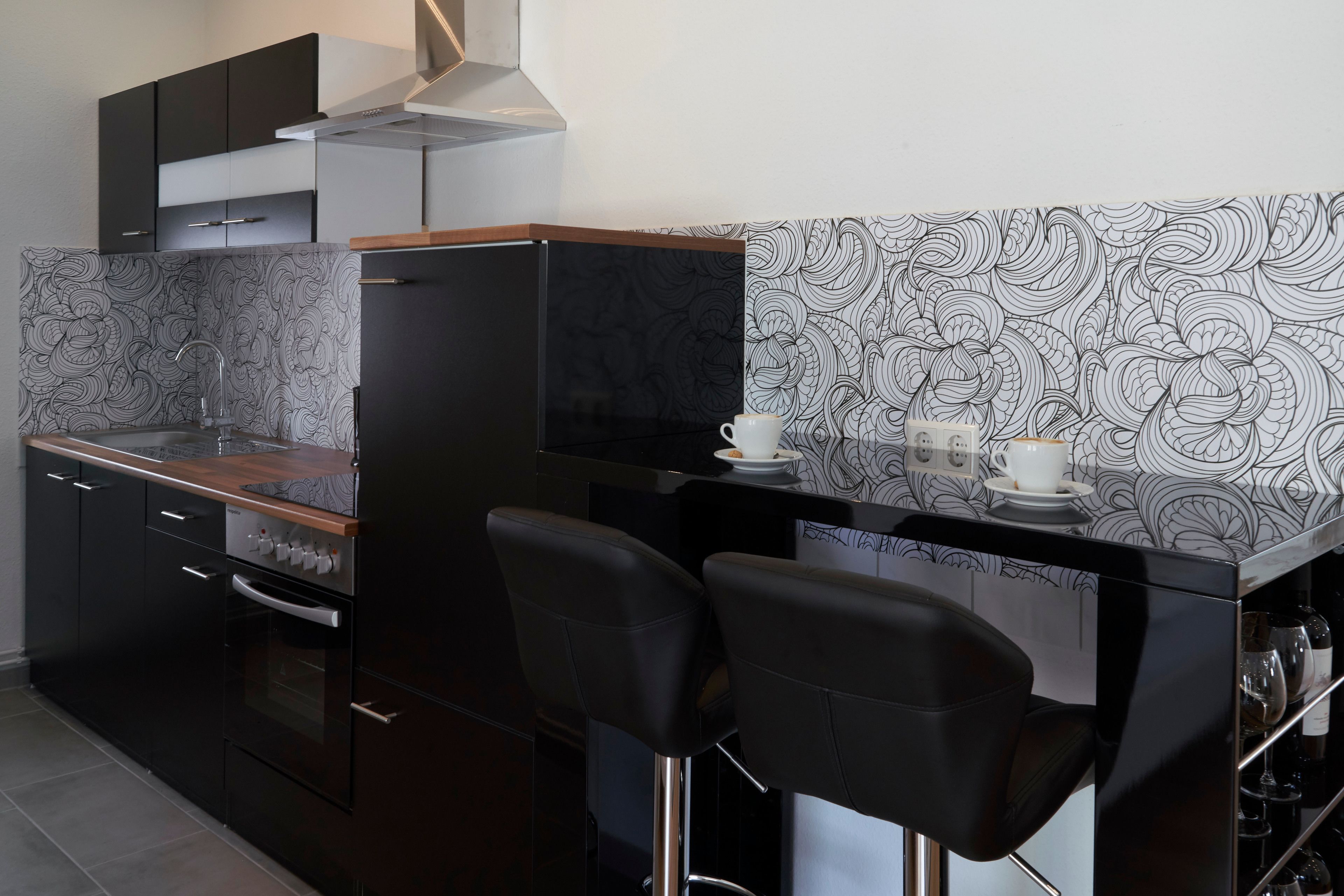 Deluxe-Penthouse, Küche | Eigene Küche | Kühlschrank, Mikrowelle, Ofen, Herdplatte