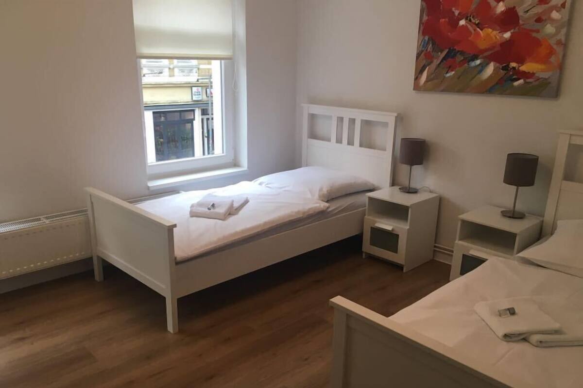 1 bedroom, desk, iron/ironing board, cots/infant beds