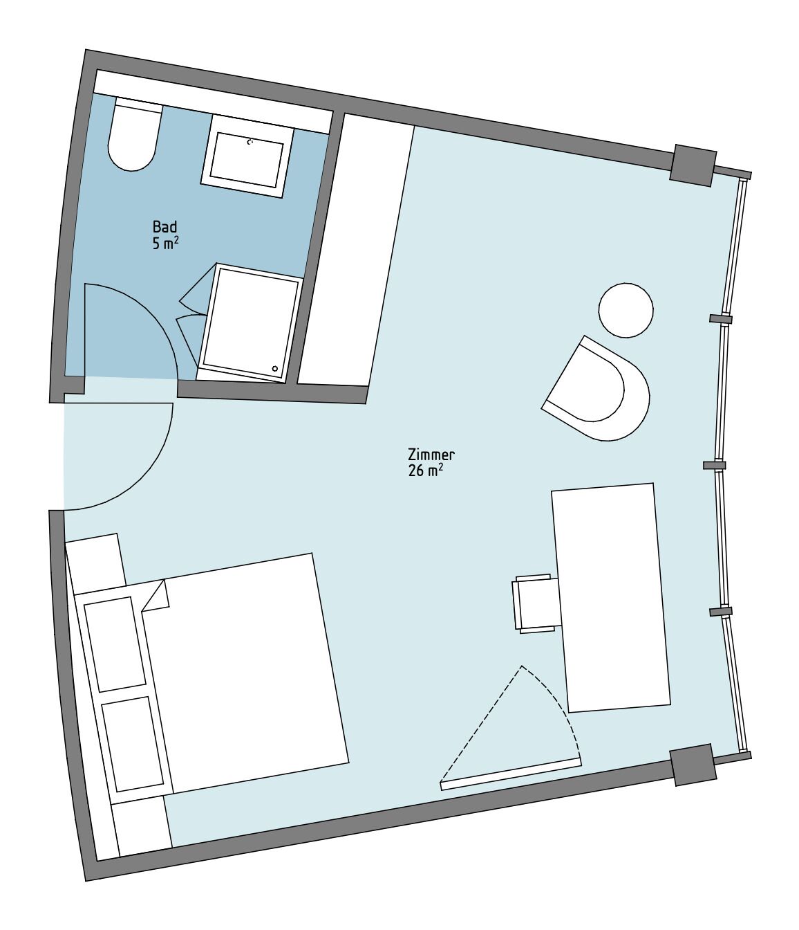 double room (plus) | floor plan