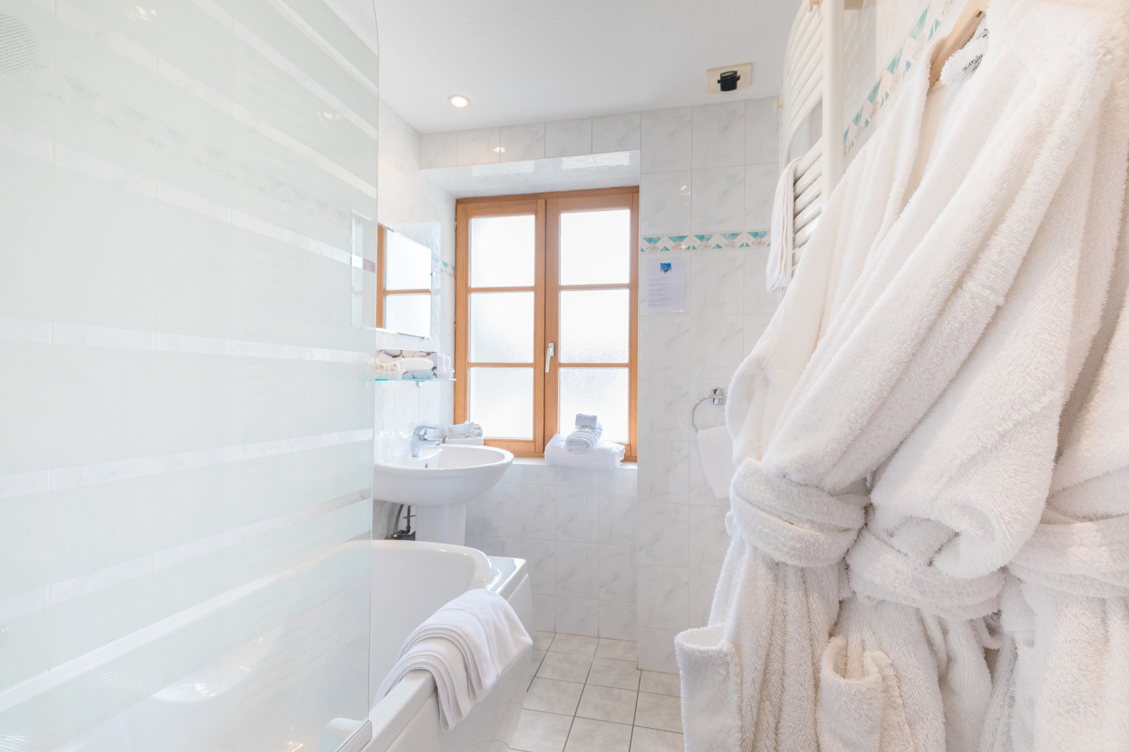 free toiletries, hair dryer, towels