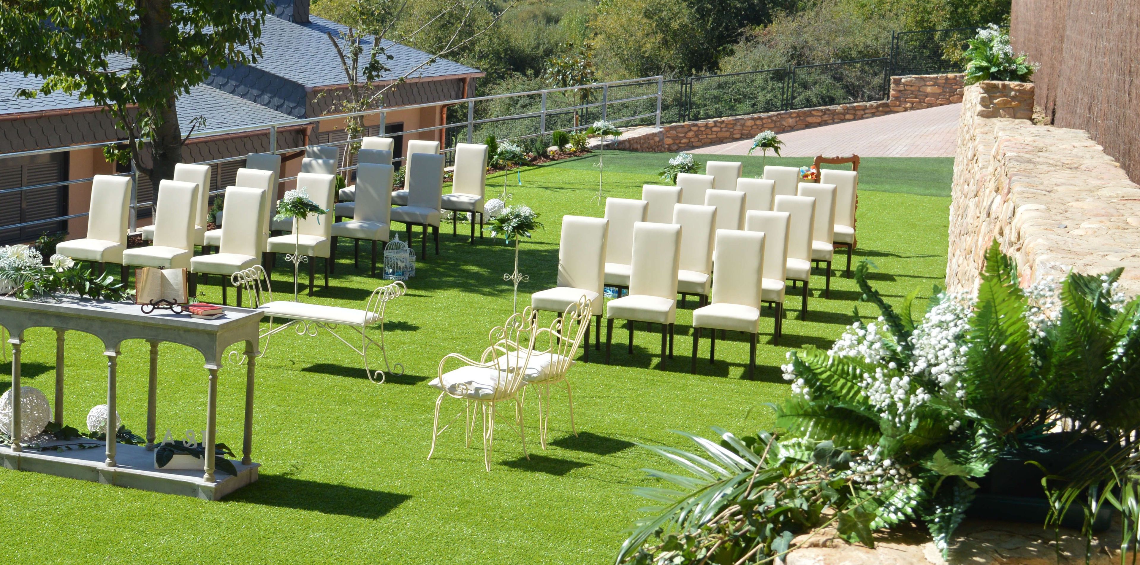 outdoor wedding area