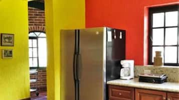 Family Villa, 2 Bedrooms | Private kitchen | Fridge, microwave, stovetop, coffee/tea maker