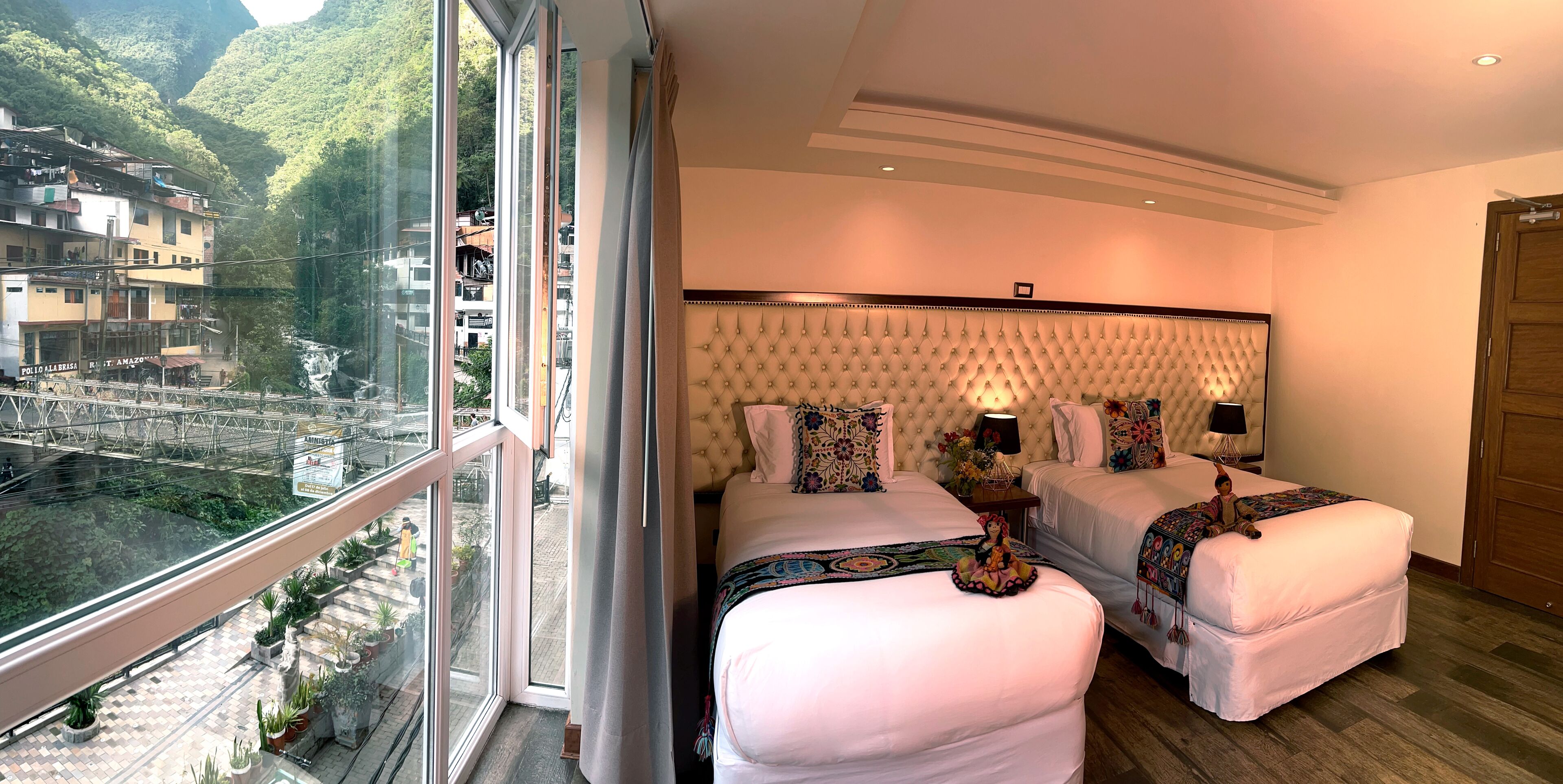 deluxe studio suite, river view (and mountain view) | 1 bedroom, premium bedding, down duvets, minibar