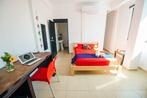 Signature Double Room, 2 Double Beds | In-room safe, desk, free WiFi - The Mermaid Hostel Beach - Adults Only (Cancun)