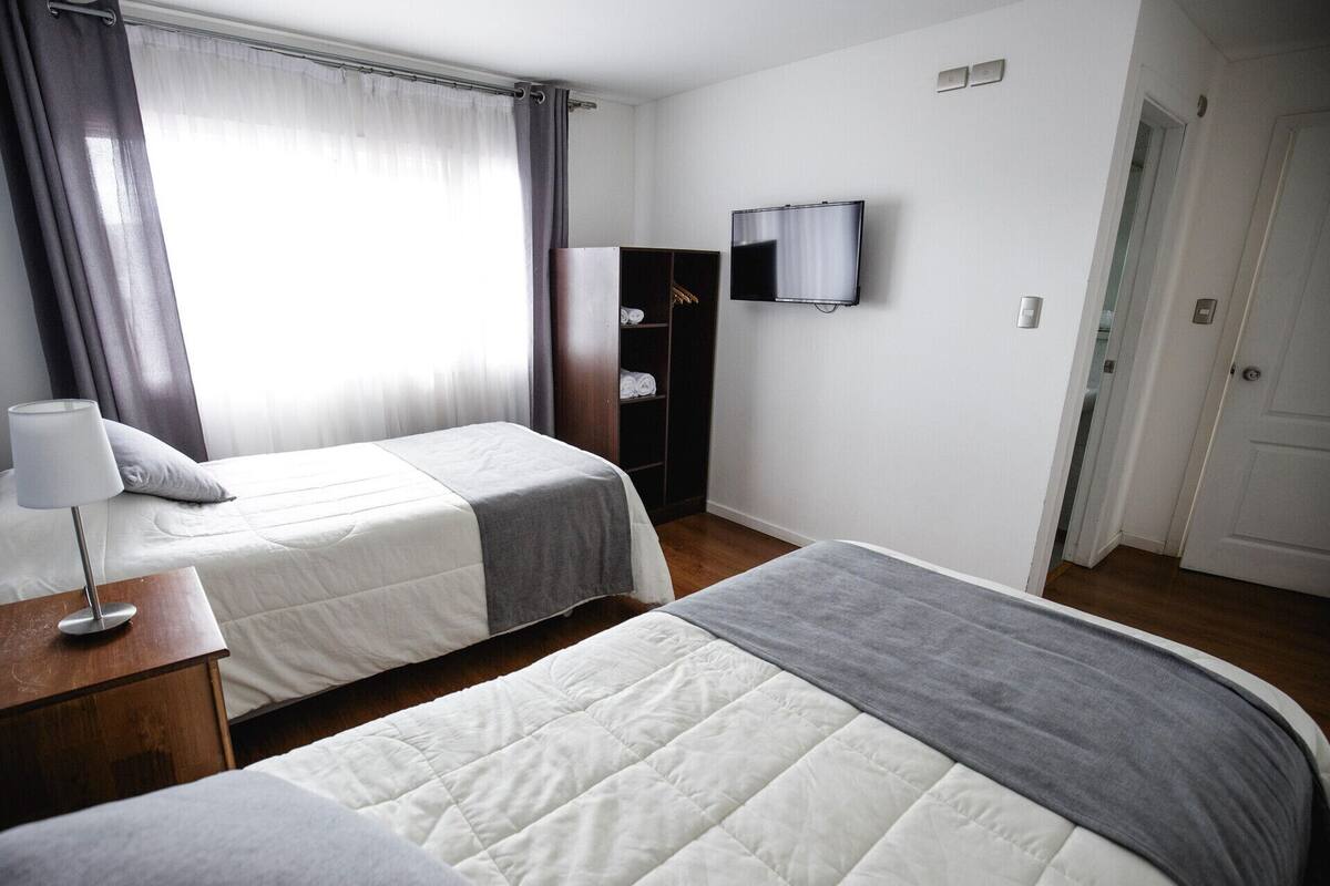 Blackout curtains, iron/ironing board, free WiFi
