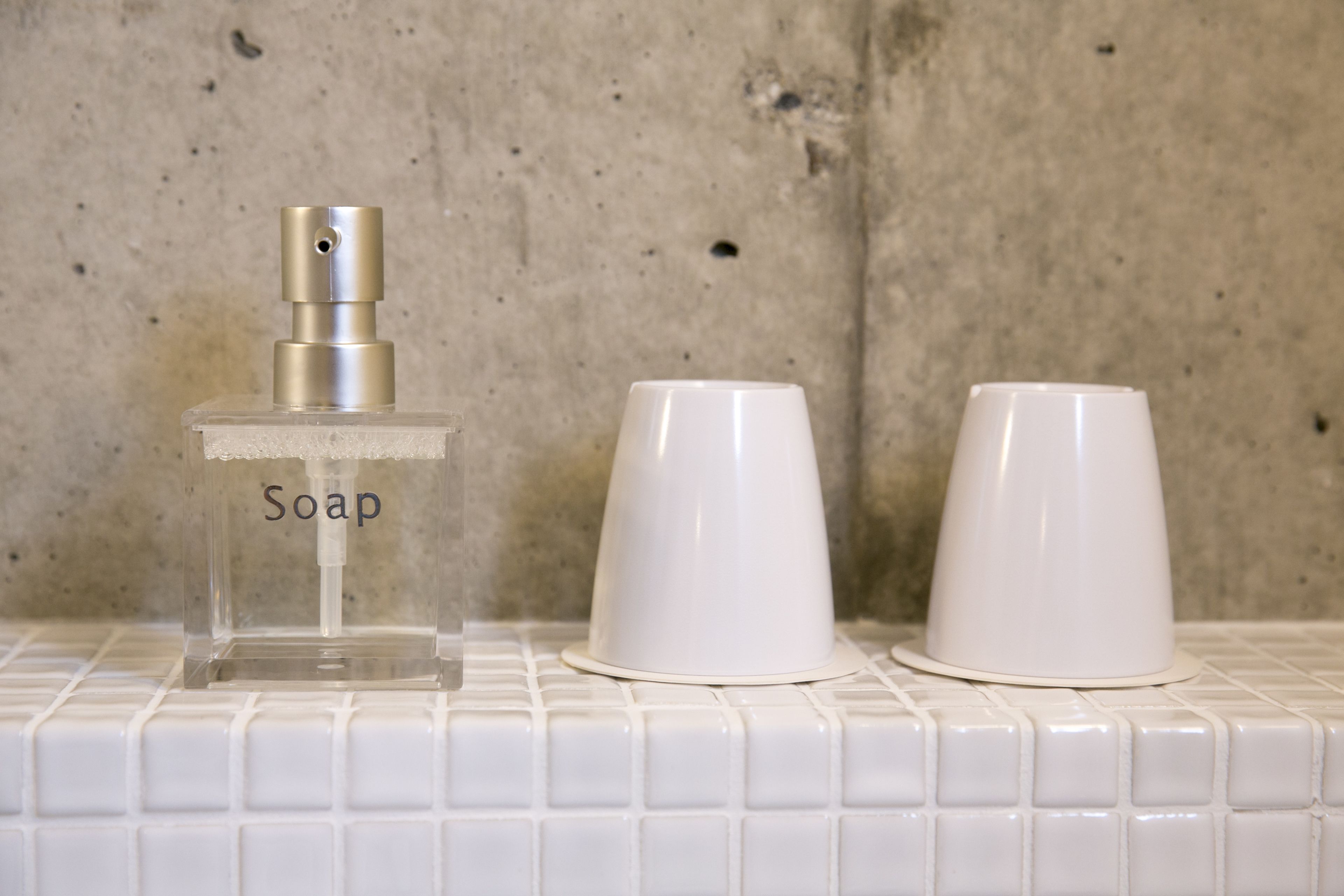 standard family room with tatami area | bathroom sink