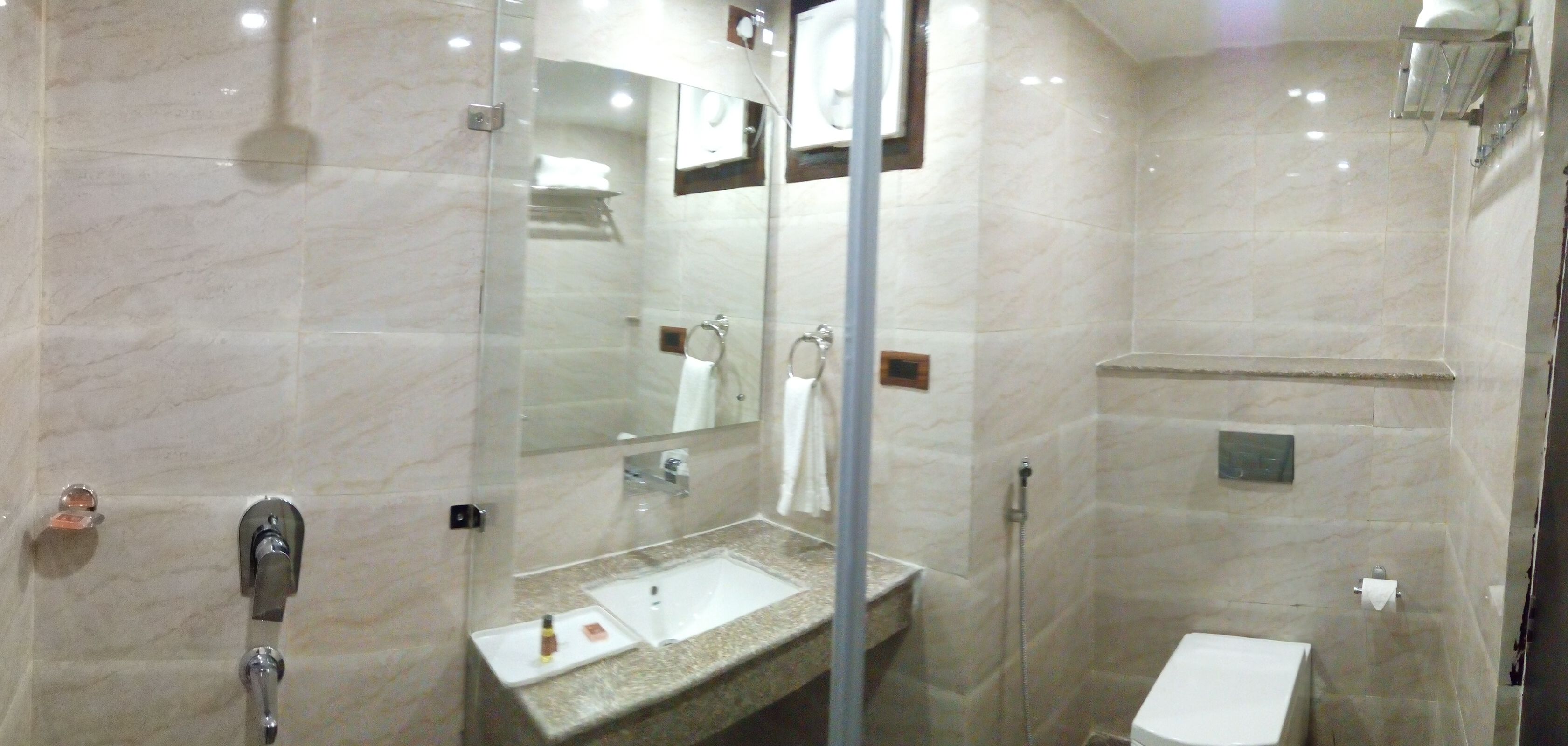 deluxe double room single use, 1 bedroom | bathroom | shower, free toiletries, hair dryer, bathrobes