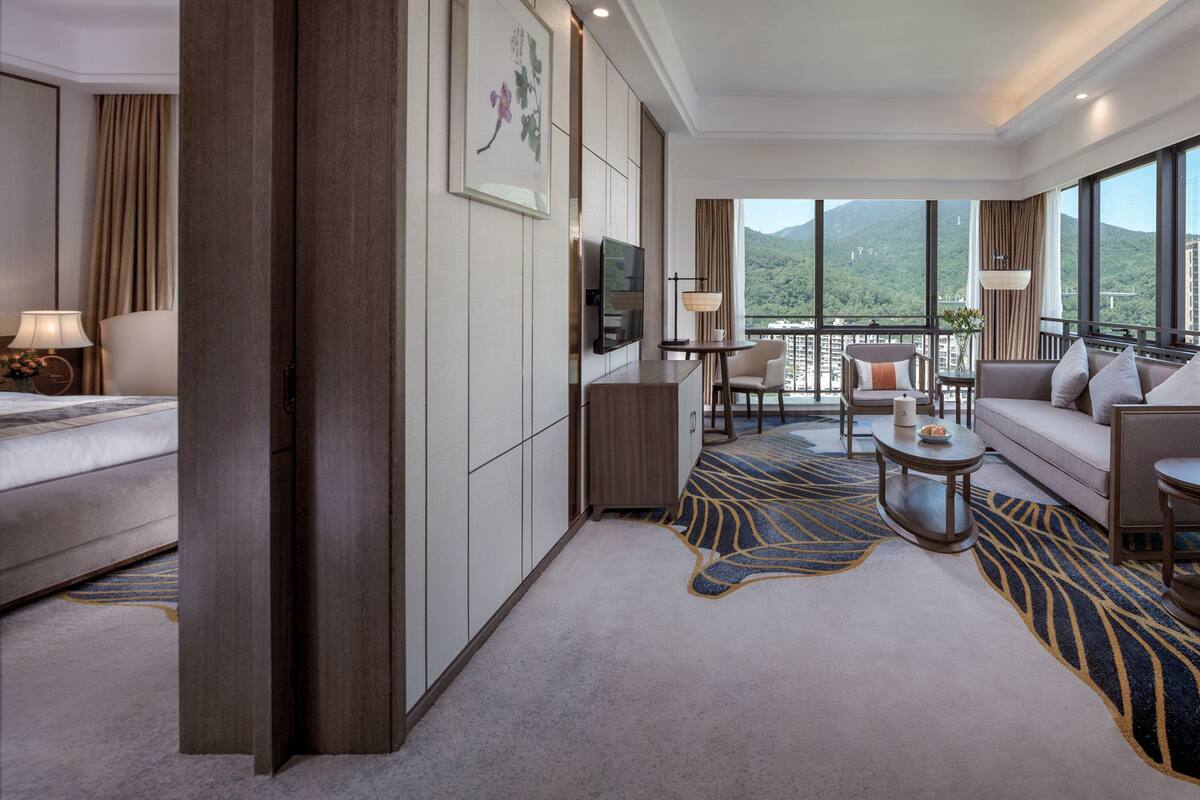 Mountain View Suite | Living area | TV