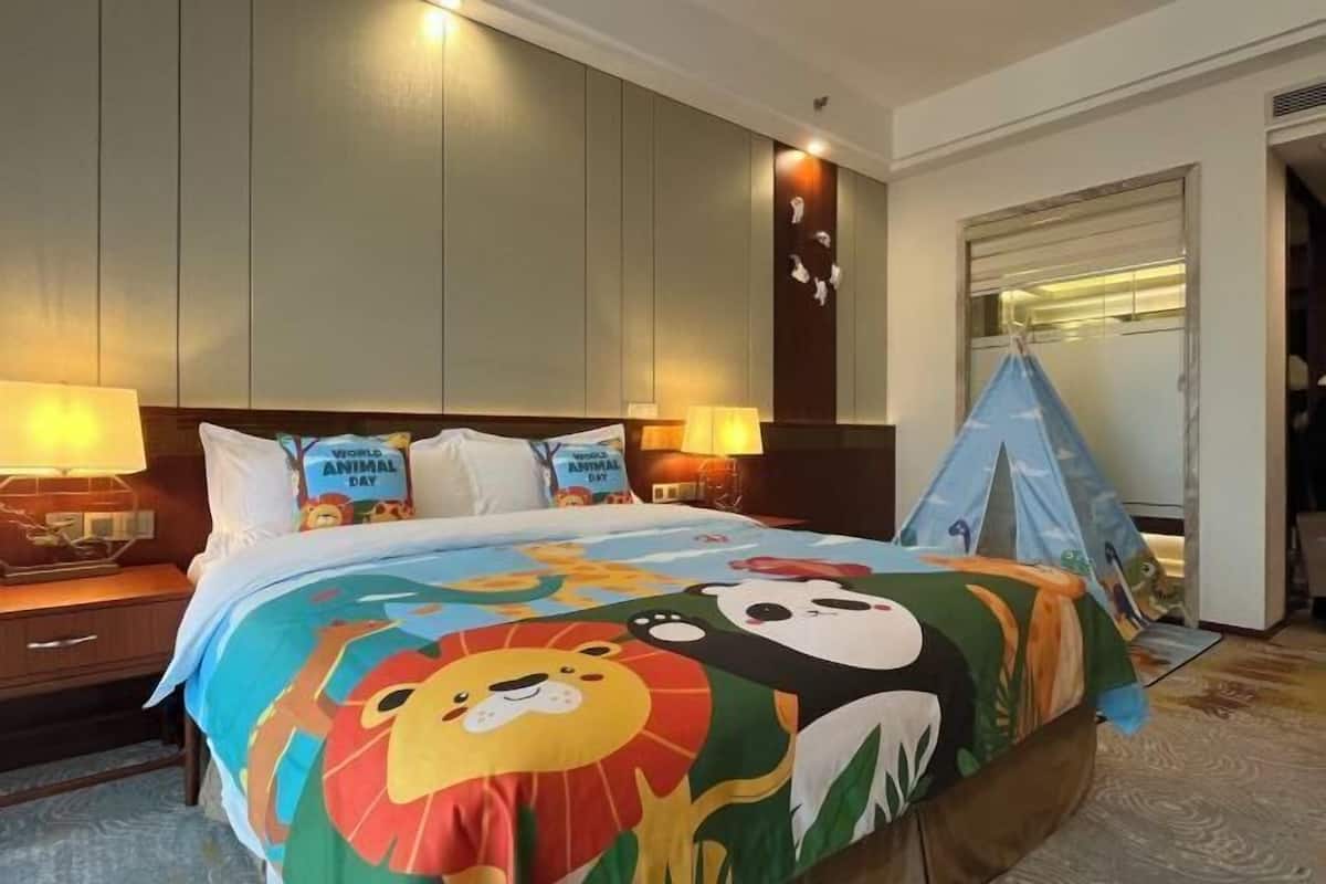 Desk, blackout curtains, iron/ironing board, rollaway beds