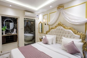 Bath Tub With Pool View | In-room safe, desk, iron/ironing board, free WiFi - Emperor Resort & Spa (Vagator)