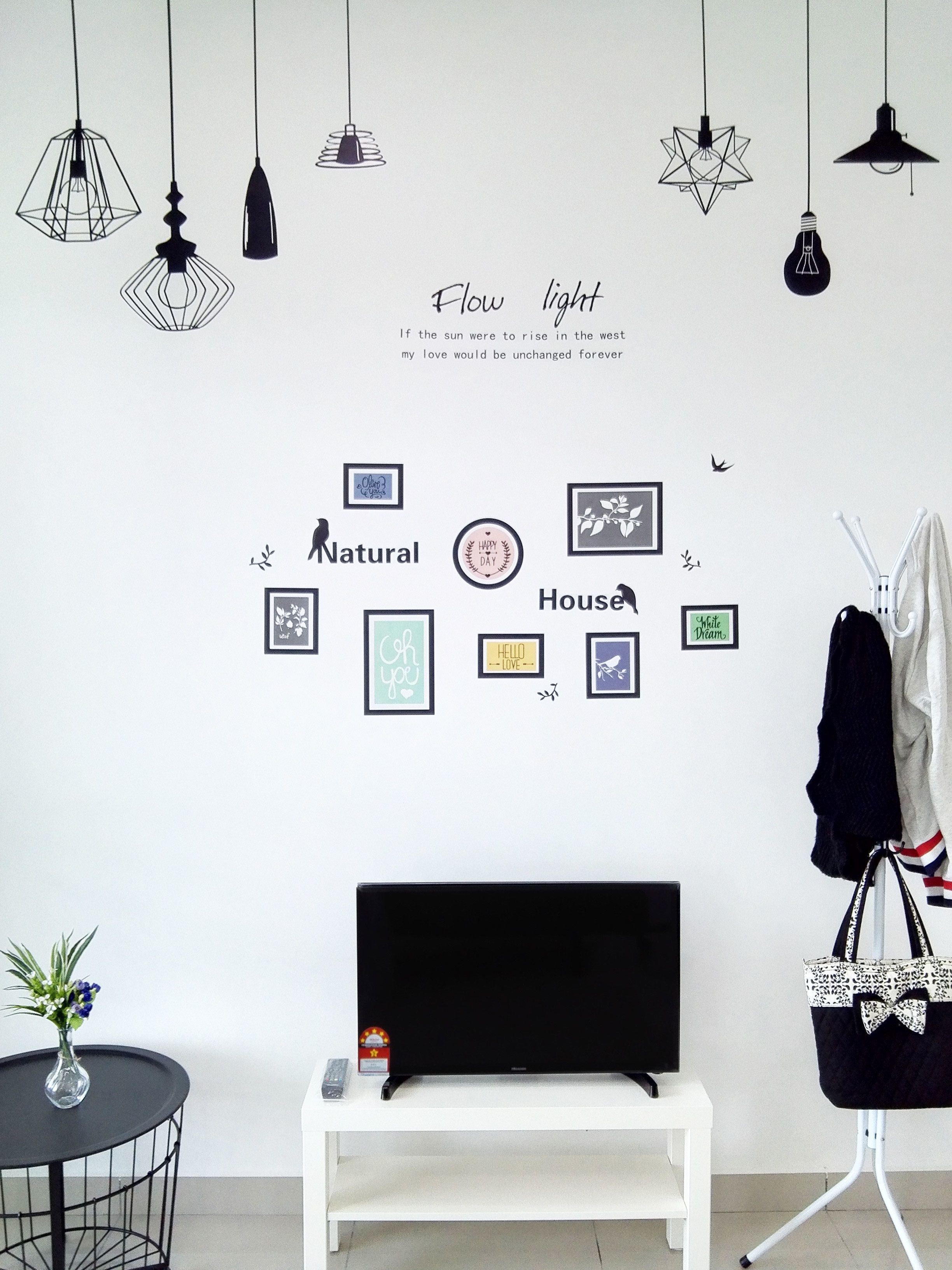 cyberjaya nordic style studio suite	 | living room | flat-screen tv