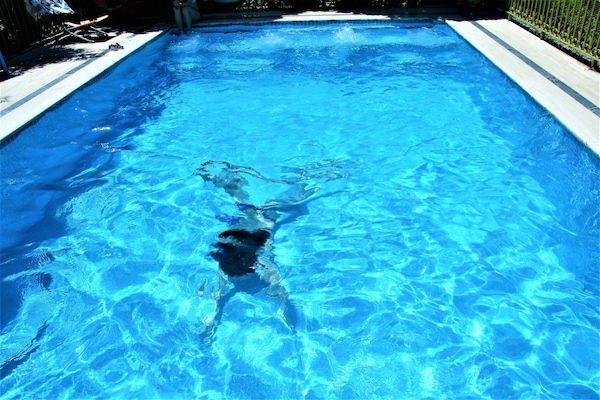 Una piscina al aire libre de temporada