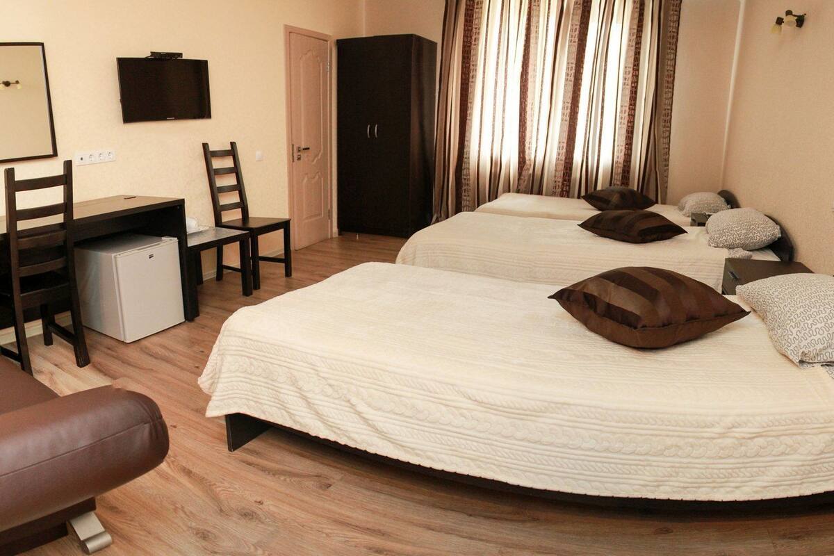 Desk, soundproofing, iron/ironing board, rollaway beds