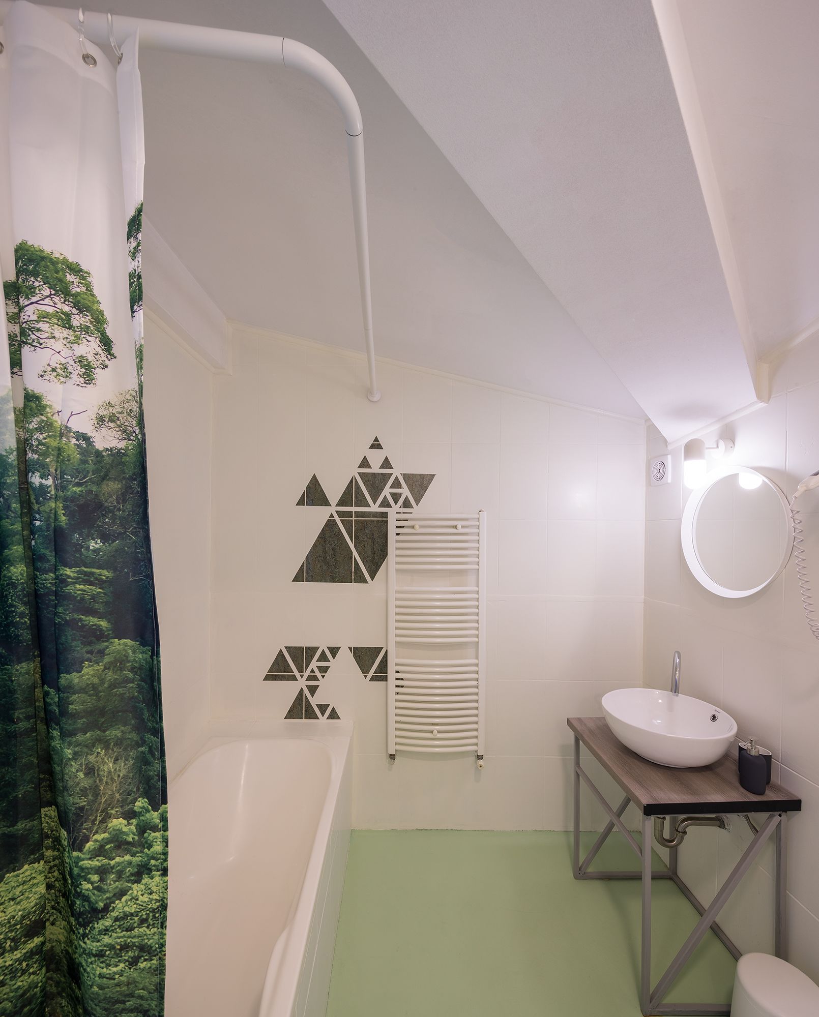 free toiletries, hair dryer, towels